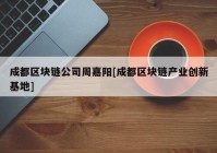 成都区块链公司周嘉阳[成都区块链产业创新基地]
