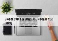 pi币属于哪个区块链公司[pi币是哪个公司的]